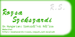 rozsa szekszardi business card